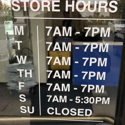 Carousel Cleaners 2 - Hours as of 10/25/2018