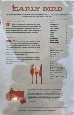Menu photo 6 Early Bird Fullerton, CA Menu photo 6 Early Bird Fullerton, CA