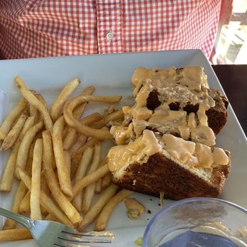 The Dutchie - Crab/shrimp grilled cheese - was a bit burnt and little cheese. Still pretty good! - Seafood Near Me - Morro Bay, California The Dutchie - Crab/shrimp grilled cheese - was a bit burnt and little cheese. Still pretty good! - Seafood Near Me - Morro Bay, California