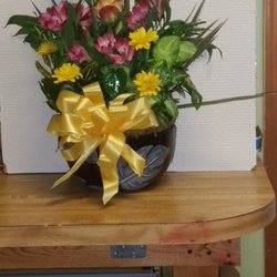 Tiger Lilli's Florist - Dish Garden with flowers added