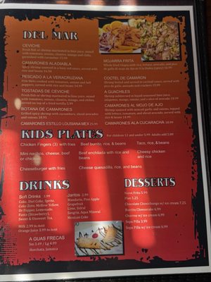 Menu photo 4 La Luna Mexican Grille Pell City, AL