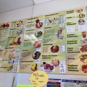Rico Tejuino Los Reyes - Left side of the menu - Juice Bars & Smoothies Near Me - Oxnard, California Rico Tejuino Los Reyes - Left side of the menu - Juice Bars & Smoothies Near Me - Oxnard, California