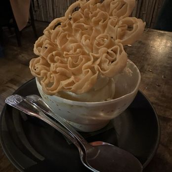Taurus Ox - Pandan Ice Cream w/Sesame Lotus Cookie - Laotian Near Me - Seattle, Washington