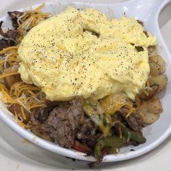 Shaved steak skillet
