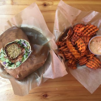 Spitz - Studio City - Vegan Streetcar Doner Wrap with Sweet Potato Fries - Mediterranean Near Me - Studio City, California Spitz - Studio City - Vegan Streetcar Doner Wrap with Sweet Potato Fries - Mediterranean Near Me - Studio City, California