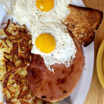 Waffle Iron - Ham Steak with eggs and hashbrown potatoes - Breakfast & Brunch Near Me - Prescott, Arizona