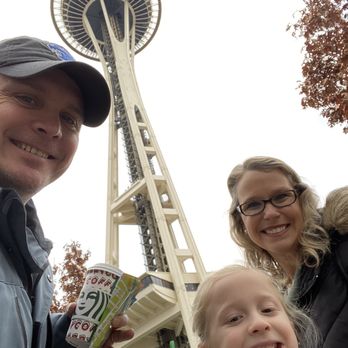 Space Needle - We made it. With our original Starbucks in hand. - Landmarks & Historical Buildings Near Me - Seattle, Washington