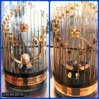 Citi Field - 1969 and 1986 World Series champions trophies - Stadiums & Arenas Near Me - Corona, New York