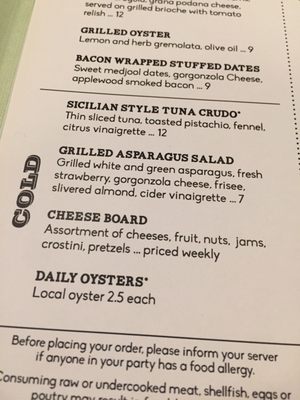 Menu photo 7 Cunard Tavern Boston, MA