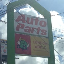 Condom World - The sign you see from the road.