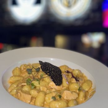 Top Bar Restaurant - Salmon Gnocchi - Modern European Near Me - Las Vegas, Nevada Top Bar Restaurant - Salmon Gnocchi - Modern European Near Me - Las Vegas, Nevada