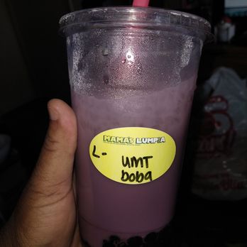 Mama's Lumpia - Ube Milk Tea "Large" with Boba $7.50 - Filipino Near Me - Pacheco, California