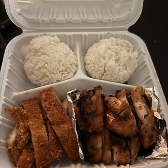 Best Teriyaki - 2 cups of rice and 4 bites of Teriyaki and chicken katsu - Korean Near Me - Port Orchard, Washington