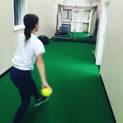Peak Physical Therapy and Sports Performance - Softball Pitching Rehab on our Turf