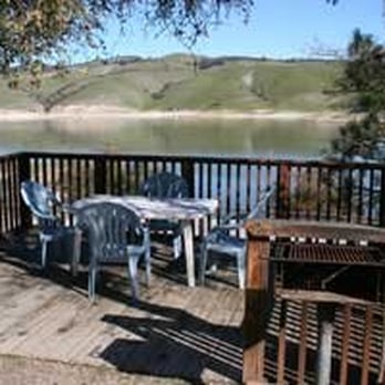 Lake San Antonio Marina - Deck of one of the lodges over-looking the lake. - Campgrounds Near Me - Bradley, California Lake San Antonio Marina - Deck of one of the lodges over-looking the lake. - Campgrounds Near Me - Bradley, California