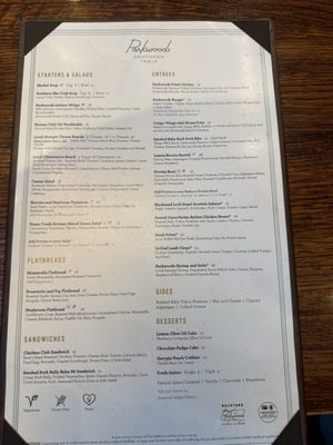 Menu photo 1 Parkwoods Southern Table Atlanta, GA Menu photo 1 Parkwoods Southern Table Atlanta, GA