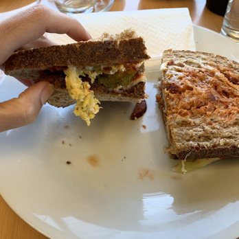 Murat’s Cafe - Turkish Panini Cheese with sucuk (dried spicy beef sausage), egg, tomatoes, pickles, and/or pepper paste Delicious !!! - Turkish Near Me - Henrico, Virginia