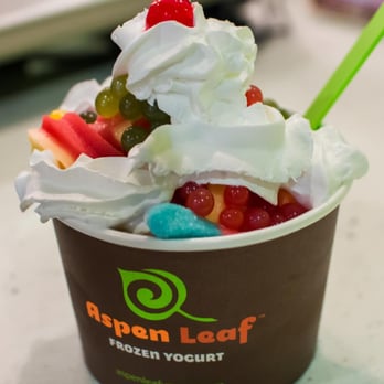 Aspen Leaf Yogurt - a cup of ice cream and fruit - Ice Cream & Frozen Yogurt Near Me - St. Joseph, Missouri Aspen Leaf Yogurt - a cup of ice cream and fruit - Ice Cream & Frozen Yogurt Near Me - St. Joseph, Missouri