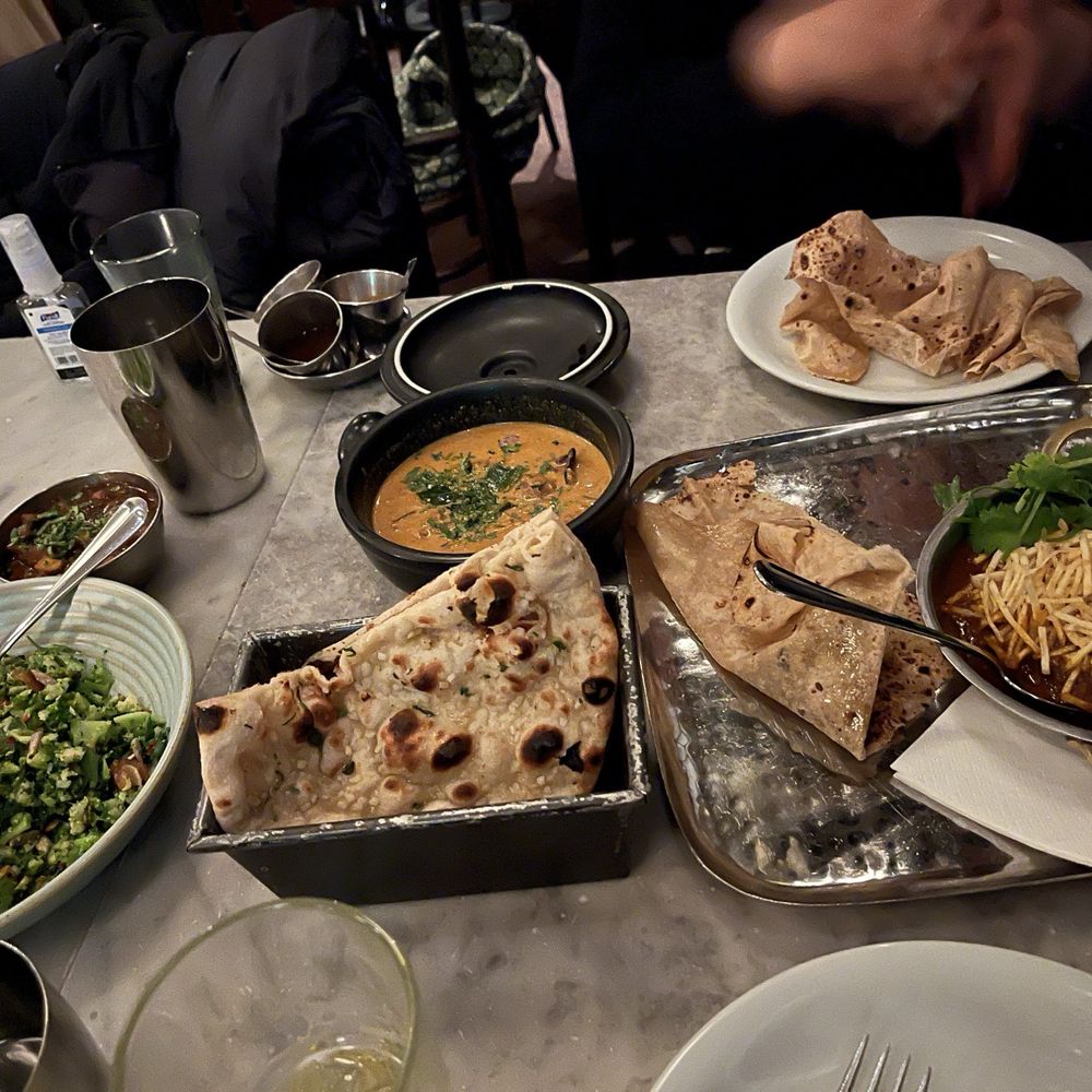 Dishoom - Broccoli salad, garlic naan, monk fish, Edinburgh lamb special - Indian Near Me - Edinburgh, EDH Dishoom - Broccoli salad, garlic naan, monk fish, Edinburgh lamb special - Indian Near Me - Edinburgh, EDH