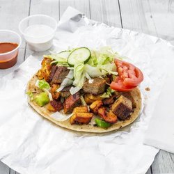 Hillside Express Halal Food - Combo Platter on Pita