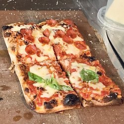 Flora Hamilton - Margherita & pepperoni pizza slices