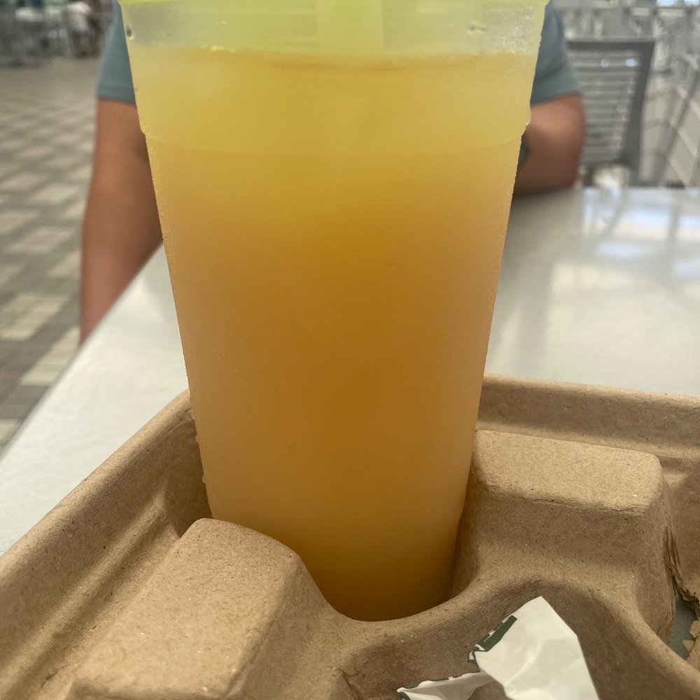 Hi Tea Cafe - Peach jasmine tea. Not sure why this looks cloudy. - Bubble Tea Near Me - Kahului, Hawaii