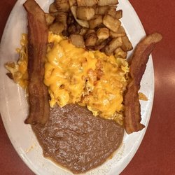 Memo's Mexican Restuarant & Bar - Migas plate with crispy bacon!