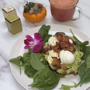 One Love Cafe - Avocado Toast w/Bacon and Egg Red Velvet Latte @ashleyyyvonne on IG - Coffee & Tea Near Me - San Bruno, California One Love Cafe - Avocado Toast w/Bacon and Egg Red Velvet Latte @ashleyyyvonne on IG - Coffee & Tea Near Me - San Bruno, California