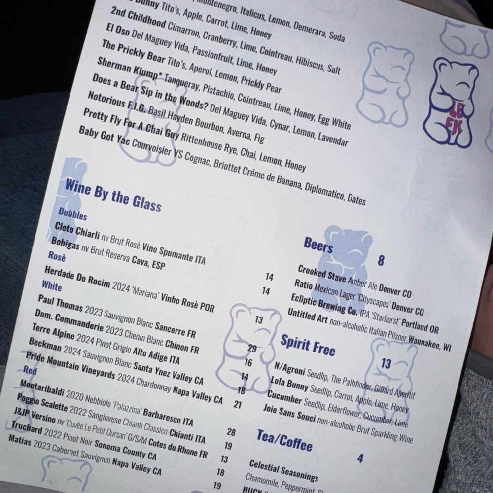 BearLeek - Menu - American Near Me - Denver, Colorado