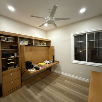 Lighting and Electrical - Office with wall bed & 5000k lights - Electricians Near Me Lighting and Electrical - Office with wall bed & 5000k lights - Electricians Near Me