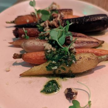 Lenoir - Carrots with chimichurri and smoked walnuts - Southern Near Me - Charleston, South Carolina Lenoir - Carrots with chimichurri and smoked walnuts - Southern Near Me - Charleston, South Carolina