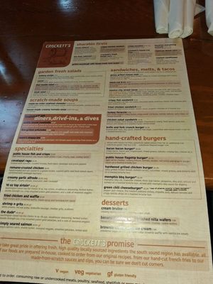 Menu photo 1 Crockett's Public House Puyallup, WA