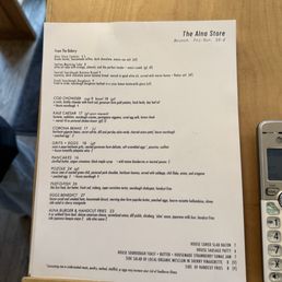 The menu when we went!! It does change frequently! The menu when we went!! It does change frequently!