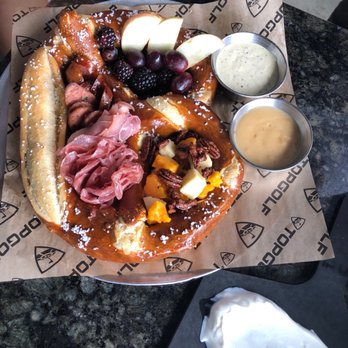 Topgolf - Jumbo Pretzel board - New American Near Me - Orlando, Florida Topgolf - Jumbo Pretzel board - New American Near Me - Orlando, Florida