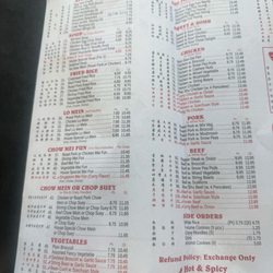 Whole menu