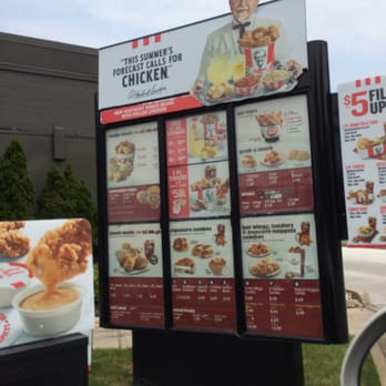 KFC - Menu board of drive-thru at KFC on Bethel. Nice to see sauces listed. - Fast Food Near Me - Columbus, Ohio