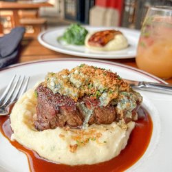 Ozzie's Good Eats - Blue Cheese Crusted Filet Mignon at Ozzie's Good Eats