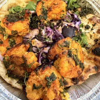 Taco Mahal - Kashmiri Shrimp Naan Tacos - Indian Near Me - New York, New York Taco Mahal - Kashmiri Shrimp Naan Tacos - Indian Near Me - New York, New York