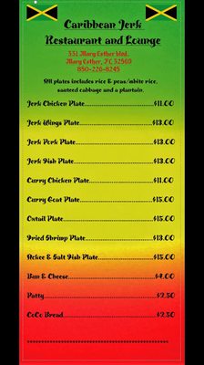 Menu photo 3 Caribbean Jerk Restaurant and Lounge Forth Walton Beach, FL Menu photo 3 Caribbean Jerk Restaurant and Lounge Forth Walton Beach, FL
