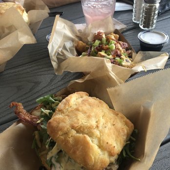 The Biscuit Bar - The turkey club,  loaded tots, and the Watermelon rancher.  Delish!! - Breakfast & Brunch Near Me - Plano, Texas