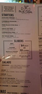 Menu photo 4 Blue Canoe Tupelo, MS
