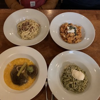 Robba da Matti - Left:SPAGHETTI ALLA CARBONARA and OSSO BUCO & RISOTTO ALLA MILANESE Right:PASTA ALLA PRIMAVERA and PESTO & BURRATA - Italian Near Me - Vancouver, British Columbia Robba da Matti - Left:SPAGHETTI ALLA CARBONARA and OSSO BUCO & RISOTTO ALLA MILANESE Right:PASTA ALLA PRIMAVERA and PESTO & BURRATA - Italian Near Me - Vancouver, British Columbia