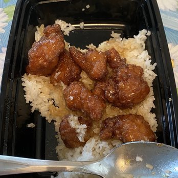Bkk78 - Leftover Orange chicken with rice! Great juicy fried chicken pieces with yummy orange sauce. Enough leftover for tonight's dinner as well. - Thai Near Me - Yucaipa, California Bkk78 - Leftover Orange chicken with rice! Great juicy fried chicken pieces with yummy orange sauce. Enough leftover for tonight's dinner as well. - Thai Near Me - Yucaipa, California