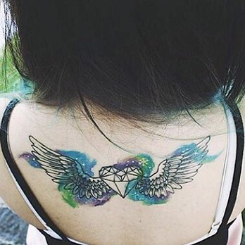 Lucky 13 Tattoos - I gave April separate pictures of wings, a diamond heart, and a galaxy wrapping around and she made this piece. Thanks again! - Tattoo Near Me - Alameda, California Lucky 13 Tattoos - I gave April separate pictures of wings, a diamond heart, and a galaxy wrapping around and she made this piece. Thanks again! - Tattoo Near Me - Alameda, California
