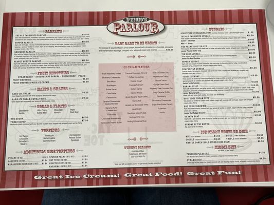 Menu photo 1 D'Nicio's Parlour Kalamazoo, MI