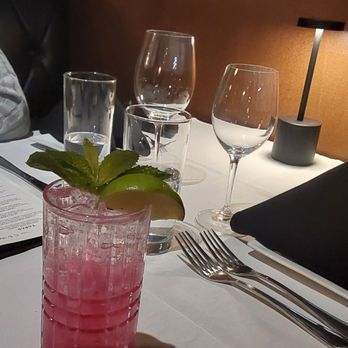 C&W Steakhouse - Prickly pear mojito (comes with yucky paper straw) - Steakhouses Near Me - Charlotte, North Carolina