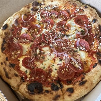 Burke’s Tavern - Pepperoni pizza clabrian chili - New American Near Me - Newark, New Jersey