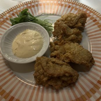 Charleston - Cornmeal-fried Oysters with a lemon cayenne mayonnaise - New American Near Me - Baltimore, Maryland
