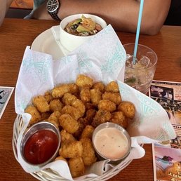 Cajun tater tots Thai peanut power bowl Cajun tater tots Thai peanut power bowl