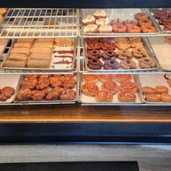 Mike's Old Fashioned Donuts - The donut case.